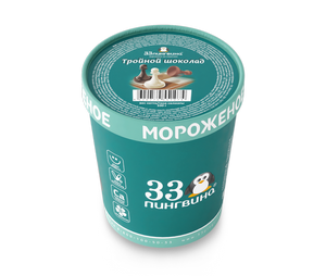 Мороженое 33 пингвина Тройной шоколад 15% 330г